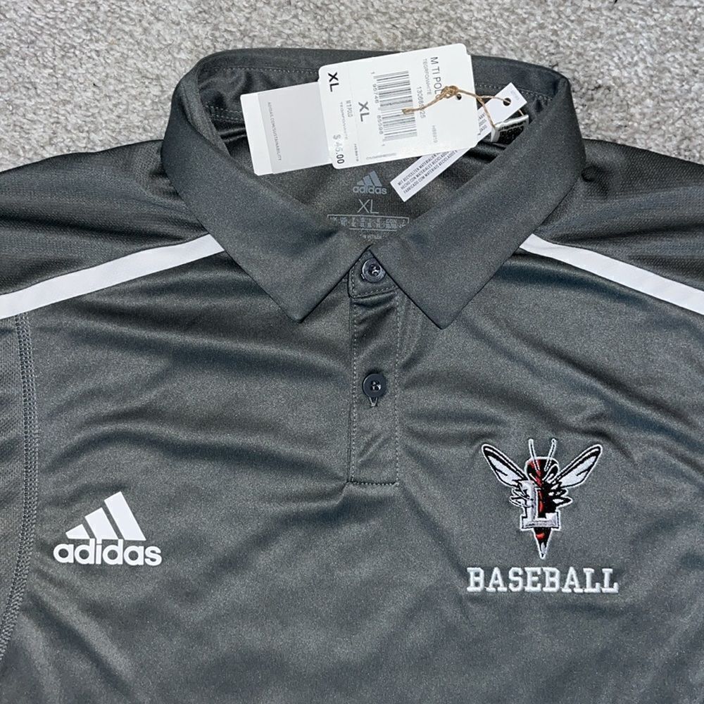 New adidas University of Lynchburg Hornets baseball team issue golf polo shirt